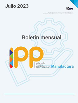 Índice de Precios del Productor, de la sección de Industrias Manufactureras (IPP Manufactura) - Julio 2023