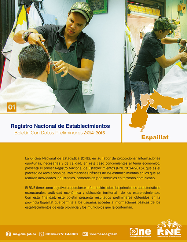Boletín Preliminar Registro Nacional de Establecimientos Espaillat 2014-2015