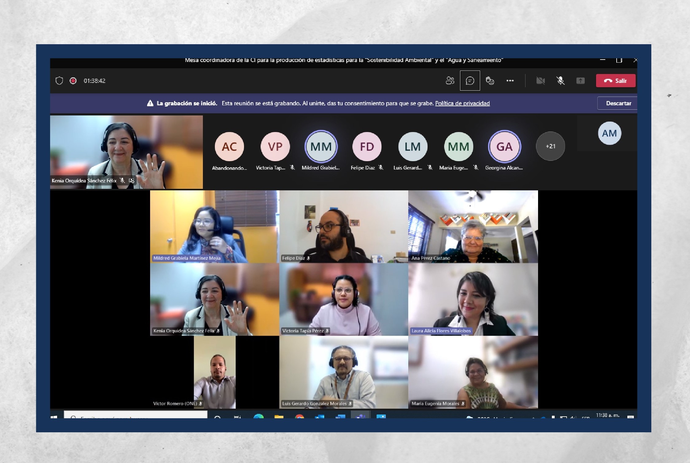 ONE realiza Mesa de Cooperación Internacional para el fortalecimiento de “Producción Estadística para la Sostenibilidad Ambiental, Agua y Saneamiento”