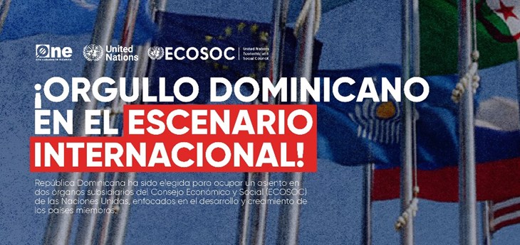 República Dominicana es elegida como miembro de la Comisión de Estadística de las Naciones Unidas, órgano subsidiario del Consejo Económico y Social de la ONU (ECOSOC, en inglés).