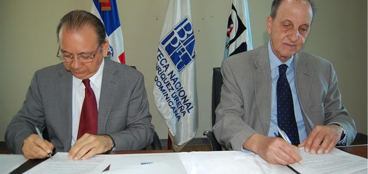 Suscriben convenio de cooperación la Oficina Nacional de Estadística y la Biblioteca Nacional Pedro Henríquez Ureña