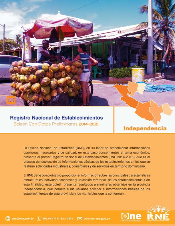 Boletín Preliminar Registro Nacional de Establecimientos Independencia 2014-2015