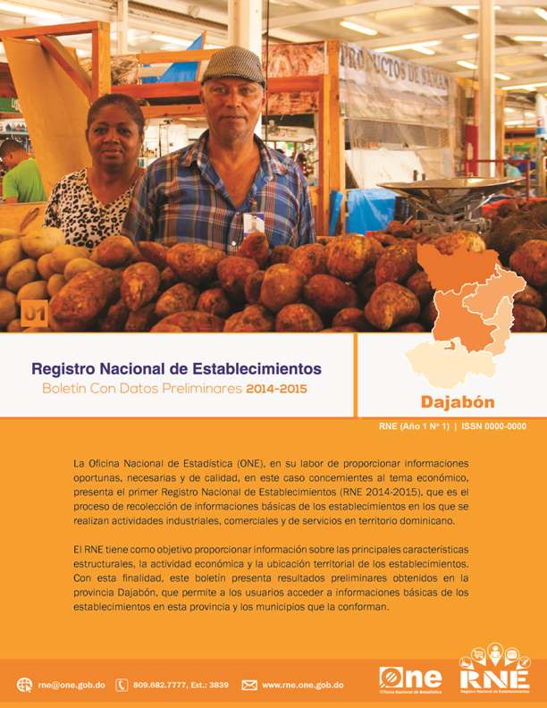 Boletín Preliminar Registro Nacional de Establecimientos Dajabón 2014-2015