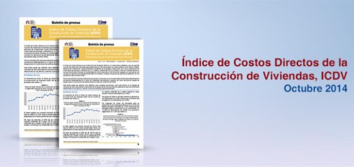 El Índice de Costos Directos de la Construcción de Viviendas (ICDV) registró una variación de -0.81% en el mes de octubre de 2014