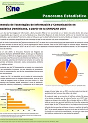 Boletín Panorama Estadístico 25 Tenencia de Tecnología de Información y Comunicación en República Dominicana ENHOGAR 2007
