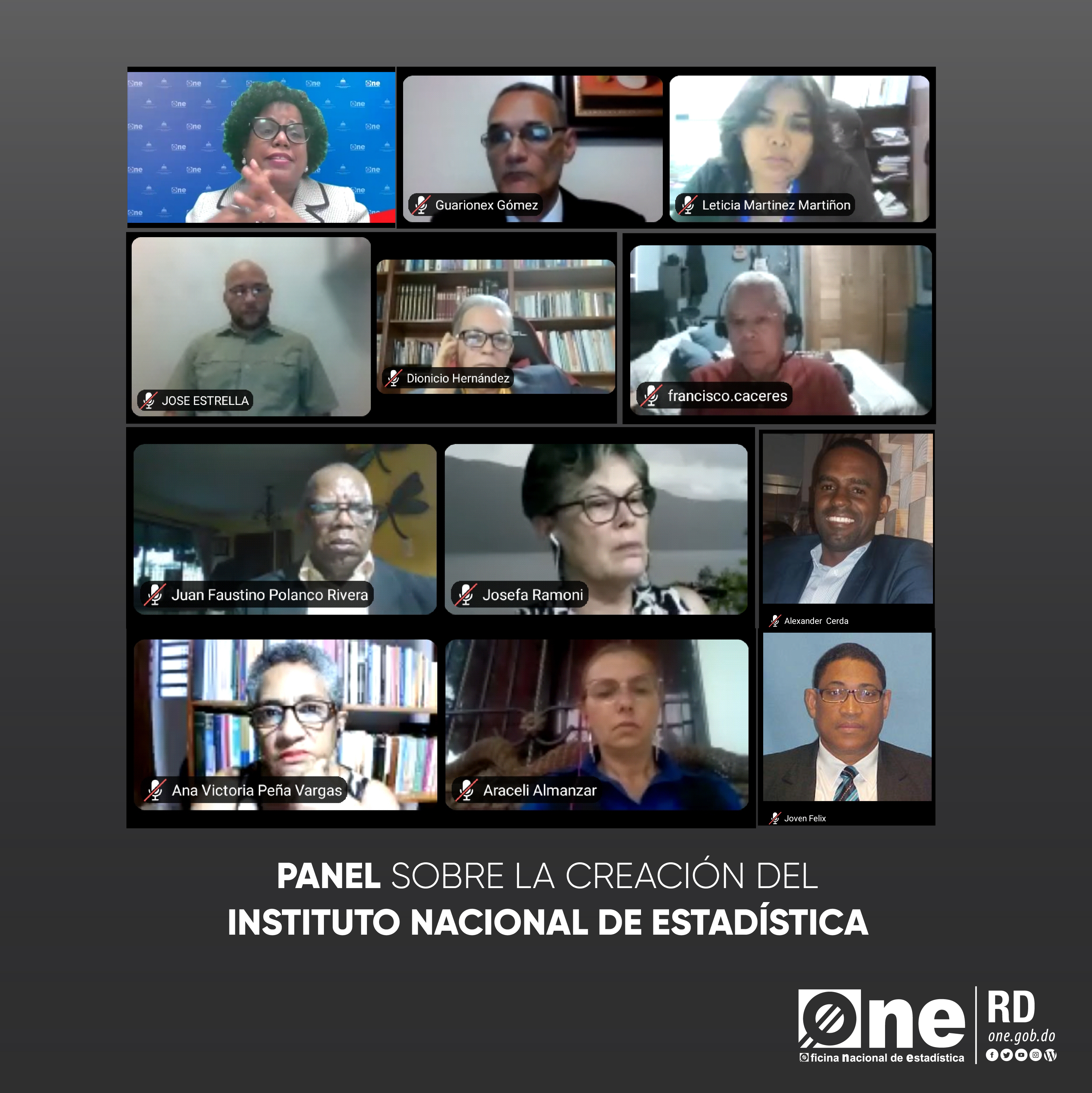 Panel sobre la creación del Instituto Nacional de Estadística.