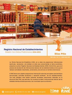Boletín Preliminar Registro Nacional de Establecimientos Elías Piña 2014-2015