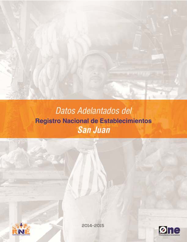 Boletín Datos Adelantados del Registro Nacional de Establecimientos San Juan 2014-2015