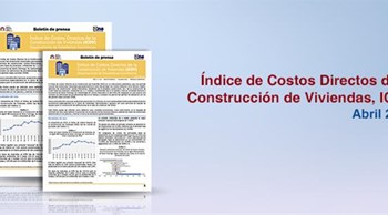 El Índice de Costos Directos de la Construcción de Viviendas (ICDV) registró una variación de -0.04% en el mes de abril de 2014