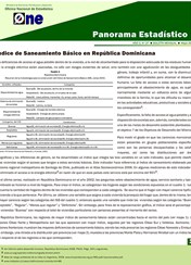 Boletín Panorama Estadistico 27 Índice de Saneamiento Básico en República Dominicana