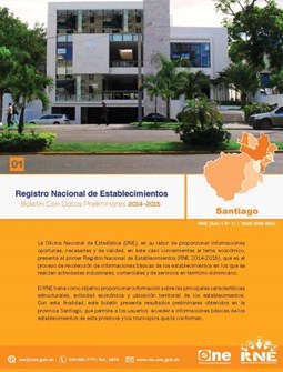 Boletín Preliminar Registro Nacional de Establecimientos Santiago 2014-2015
