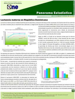 Boletín Panorama Estadístico 26 Lactancia Materna en República Dominicana