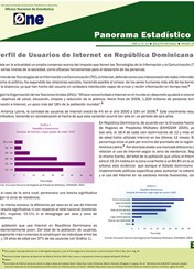 Boletín Panorama Estadístico 13 Perfil de Usuarios de Internet en República Dominicana Marzo 2009