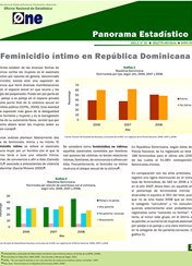 Boletín Panorama Estadístico 15 Feminicidio Íntimo en República Dominicana Mayo 2009