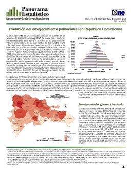 Boletín Panorama Estadístico 63 Evolución del Envejecimiento Poblacional en República Dominicana Diciembre 2013