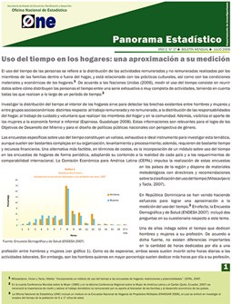 Boletín Panorama Estadístico 17 Uso del Tiempo en los Hogares Una Aproximación a su Medición Julio 2009