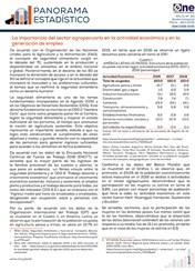 Boletín Panorama Estadístico 101 La Importancia del Sector Agropecuario en la Actividad Económica Marzo - Abril 2020