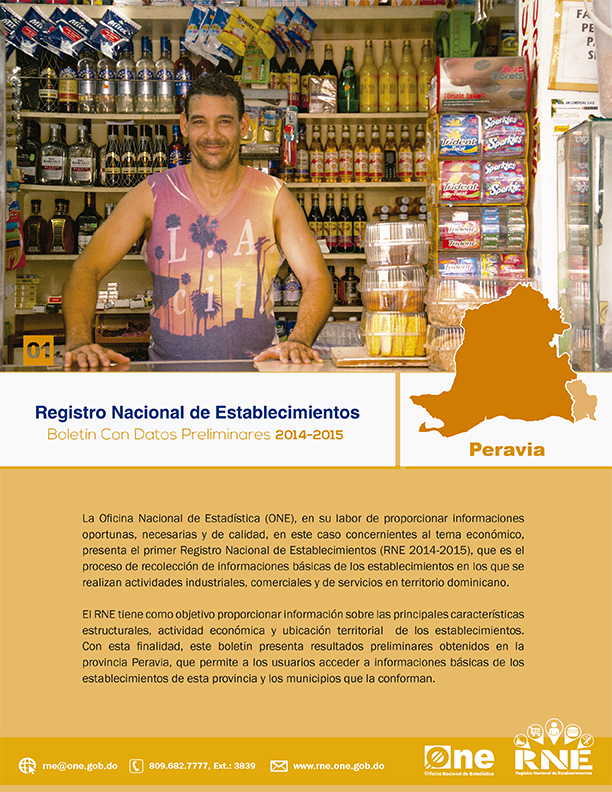 Boletín Preliminar Registro Nacional de Establecimientos Peravia 2014-2015