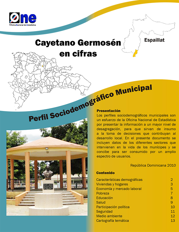 Perfil Sociodemográfico Municipal Cayetano Germosén 2011