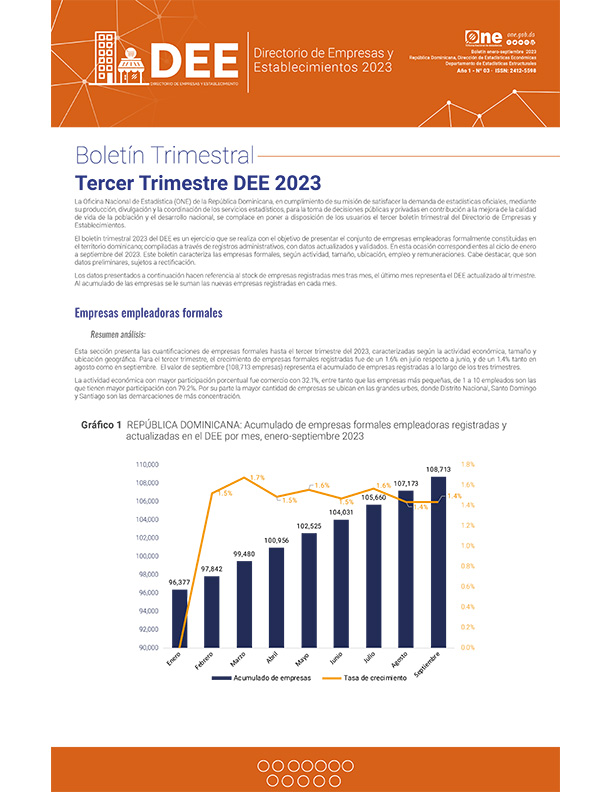 Boletín Tercer trimestre DEE 2023