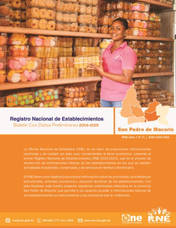Boletín Preliminar Registro Nacional de Establecimientos San Pedro de Macorís 2014-2015