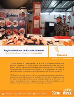 Boletín Preliminar Registro Nacional de Establecimientos Samaná 2014-2015