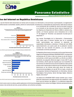 Boletín Panorama Estadístico 30 Uso del Internet en República Dominicana